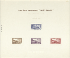 Andorra - Französische Post: 1932 Ff. "Chapélle De Meritxell", Complete Series Of 5 Group And 2 Indi - Otros & Sin Clasificación