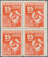 Andorra - Spanische Post: 1949, Express Stamp 25c. Red ‚Grey Squirrel‘ In A Lot With About 450 Stamp - Sonstige & Ohne Zuordnung