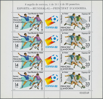 Andorra - Spanische Post: 1982, Football World Championship In Spain Set Of Two With Printed Label B - Otros & Sin Clasificación