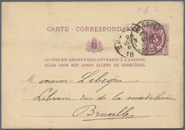 Belgien: 1872/1914, Estimated 2.000 (or More) Mostly Postcards (90 % Postal Stationeries) In Larger - Collections