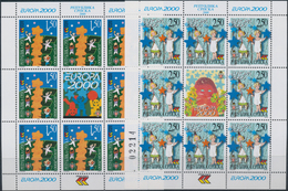 Bosnien Und Herzegowina - Serbische Republik: 2000, Europa, Both Issues In Little Sheets Of 8 Stamps - Bosnia Herzegovina