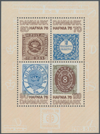 Dänemark: 1976, International Stamp Exhibition HAFNIA’76 (stamps On Stamps) In A Lot With 120 Miniat - Brieven En Documenten
