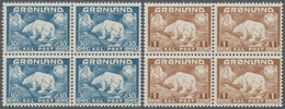 Dänemark - Grönland: 1938, Polar Bear 30öre Blue And 1kr. Brown In A Lot With 57 Stamps Each Mostly - Briefe U. Dokumente