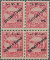 Fiume: 1918/1924, Accumulation On Eight Large Stockcards With Several Better Issues And Some Blocks/ - Fiume