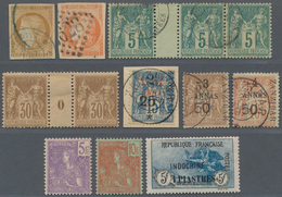 Frankreich: 1849-1900's (mostly): Collection Of Mint And Used Stamps From France And French Colonies - Collezioni