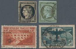 Frankreich: 1849-1950's Ca.: Hundreds Of Used And Few Mint Stamps Plus Two Covers, Including Some Us - Collezioni