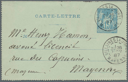 Frankreich - Ganzsachen: 1878/1960 Ca., Comprehensive Collection With Ca. 150 Used Postal Stationeri - Other & Unclassified