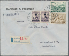 Griechenland: 1930/50 Small Stock Of Approx. 120 Covers, With Registered Mail, Censorship, Incl. Dou - Used Stamps