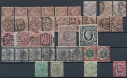 Großbritannien: 1841/1940 (ca.), Mainly Up To 1910, Used And Mint Accumulation On Stockcards With Pl - Autres & Non Classés