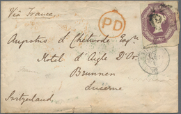 Großbritannien: 1845/1856, "Postal Rates And Routes Great Britain To Switzerland": 8 Letters Mostly - Autres & Non Classés