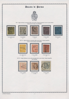 Italien - Altitalienische Staaten: Parma: 1852/1859, Used And Mint Collection Of 22 Stamps On Writte - Parme