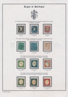 Italien - Altitalienische Staaten: Sardinien: 1851/1863, Mainly Used Collection Of 179 Stamps On Wri - Sardaigne