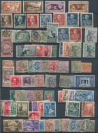 Italien: 1889/1938, Used Assortment Of Apparently Only Complete Issues Incl. Better Sets Like Sass. - Colecciones