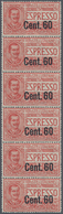 Italien: 1922, Victor Emanuel III. EXPRESS Stamp 50c. Brownish Rose Surch. 'Cent. 60' In A Lot With - Collections