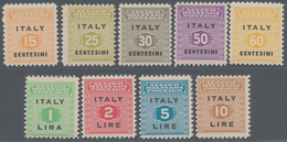 Italien - Alliierte Militärregierung - Sizilien: 1943, Numeral Definitives (‚Allied Military Postage - Occup. Anglo-americana: Sicilia