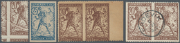 Jugoslawien: 1919, Chainbreaker, Specialised Assortment Of Apprx. 134 Stamps, Showing Shades, Papers - Lettres & Documents