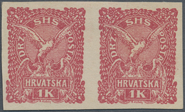 Jugoslawien: 1919, Definitives, Design "Falcon/Liberty", Specialised Assortment Of Imperfs, Proofs, - Lettres & Documents