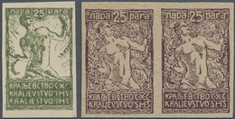 Jugoslawien: 1920, Chainbreaker Dinar Currency, Specialised Assortment Of Apprx. 140 Stamps, Showing - Brieven En Documenten