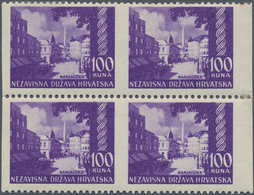 Kroatien: 1941/1942, Definitives "Pictorials", 100k. Violet "Banja Luka", Specialised Assortment Of - Kroatië