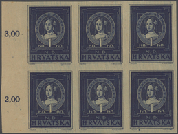 Kroatien: 1942/1992, Mint Assortment Of Sheets/large Units, Mainly 1940s, Also Mini Sheets And Some - Croacia