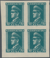 Kroatien: 1943/1944, Definitives "Ante Pavelic", Specialised Assortment Of Apprx. 387 Stamps Showing - Kroatië