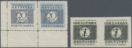 Kroatien - Portomarken: 1942/1944, Cyphers, Specialised Assortment Of Apprx. 360 Stamps Showing Spec - Croatia