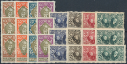 Liechtenstein: 1928, Thronbesteigung, Drei Komplette Serien Postfrisch/ungebraucht. MiNr. 82/89 (3) - Sammlungen