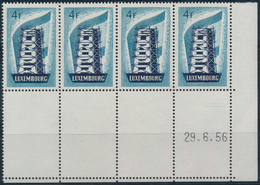 Luxemburg: 1956, Europa-CEPT, Four Sets In Stripes With Sheet And Corner Margin And Printing Date, M - Altri & Non Classificati