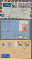 Malta: 1909/1960, Lot Of 35 Covers/cards/ppc, Incl. Attractive Frankings, Registered And Airmail Etc - Malte
