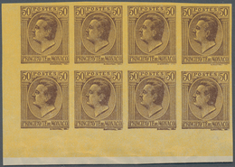 Monaco: 1924/1929, Definitives "Coat Of Arms/Louis II.", 1c.-50c., Set Of 15 Different Values Each A - Used Stamps