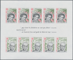 Monaco: 1980, Cept Souvenir Sheet IMPERFORATE, Lot Of 45 Pieces Mint Never Hinged. Maury 1261A Nd (4 - Usati