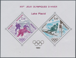 Monaco: 1980, Winter Olympics Lake Placid In A Lot With 35 Special Miniature Sheets, Mint Never Hing - Used Stamps