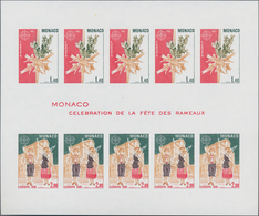 Monaco: 1981, Cept Souvenir Sheet IMPERFORATE, Lot Of 51 Pieces Mint Never Hinged. Maury 1307A Nd (5 - Usados