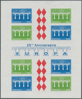 Monaco: 1984, Europa-Cept, Souvenir Sheet IMPERFORATE, 100 Pieces Unmounted Mint. Maury 1453A Nd (10 - Oblitérés