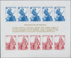 Monaco: 1985, Cept Souvenir Sheet IMPERFORATE, Lot Of 50 Pieces Mint Never Hinged. Maury 1494A Nd (5 - Usados