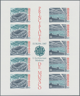 Monaco: 1987, Cept Souvenir Sheet IMPERFORATE, Lot Of 50 Pieces Mint Never Hinged. Maury 1603A Nd (5 - Oblitérés