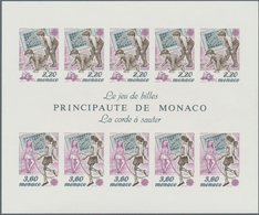 Monaco: 1989, Cept Souvenir Sheet IMPERFORATE, Lot Of 47 Pieces Mint Never Hinged. Maury 1721A Nd (4 - Gebruikt