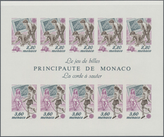 Monaco: 1989, Europa-CEPT ‚Children Games‘ In A Lot With 20 IMPERFORATE Miniature Sheet, Mint Never - Used Stamps