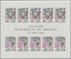 Monaco: 1989, Europa-CEPT ‚Children Games‘ In A Lot With 20 IMPERFORATE Miniature Sheet, Mint Never - Usados