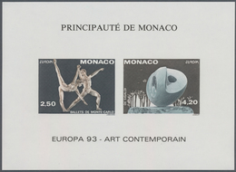 Monaco: 1993, Europa-CEPT 'Modern Art' In A Lot With 60 IMPERFORATE Special Miniature Sheets, Mint N - Oblitérés