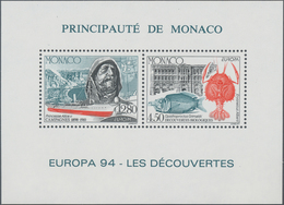 Monaco: 1994, Cept "Explorations", Bloc Speciaux Perforated, 48 Pieces Mint Never Hinged. Maury BS22 - Used Stamps