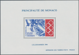 Monaco: 1994, Olympic Games Lillehammer, Both Bloc Speciaux, 50 Pairs Mint Never Hinged. Maury BS21A - Used Stamps