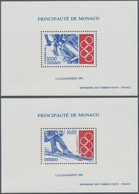 Monaco: 1994, Winter Olympics Lillehammer Set Of Two Perforated Special Miniature Sheets In A Lot Wi - Used Stamps