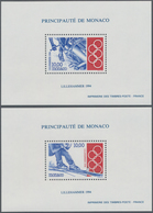 Monaco: 1994, Winter Olympics Lillehammer Set Of Two Perforated Special Miniature Sheets In A Lot Wi - Usados