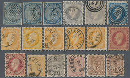 Norwegen: 1855/1910 (ca.), Duplicates Of The Classic Issues On Stockcards With Many Valuable Stamps - Briefe U. Dokumente