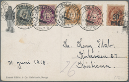 Norwegen: 1900's-1950's, Group Of 29 Covers, Postcards And Two Franked Newspapers (1947), Including - Brieven En Documenten