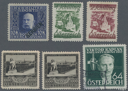 Österreich: 1858/1992 (ca.), Umfangreicher Dublettenbestand Einschl. Teilsammlungen In Insgesamt Zeh - Collections