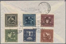 Österreich: 1927-30 Destination PERSIEN: Vier Flugpostbriefe, Eine Ganzsachenkarte Und Ein Späterer - Collections