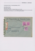 Österreich: 1945/1949, FRANZÖSISCHE ZENSUR IN ÖSTERREICH, Gehaltvolle Spezialsammlung Mit 48 Belegen - Colecciones