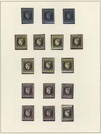 Rumänien: 1866/1867, Carol Heads Imperforate, Mint Collection Of 16 Stamps Neatly Arranged On Album - Gebraucht